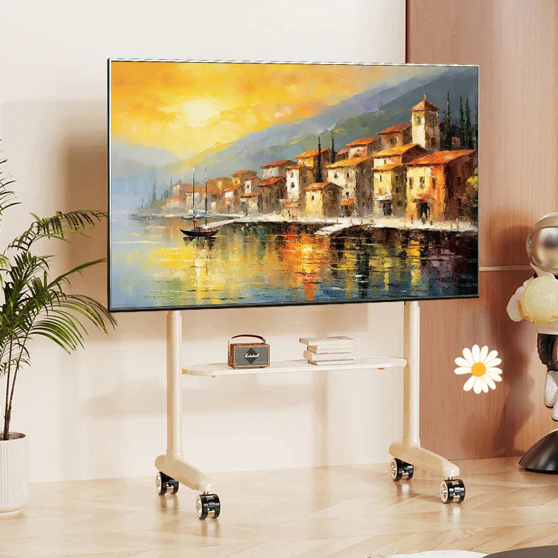 Screen Mounts - Cream Art Mobile TV Stand