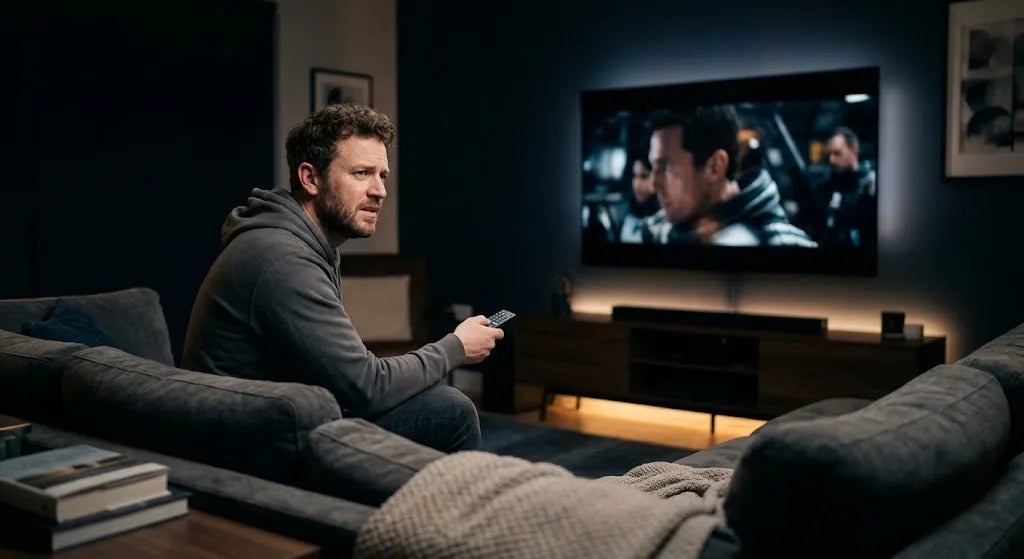 Diagram showing optimal TV viewing distance by screen size