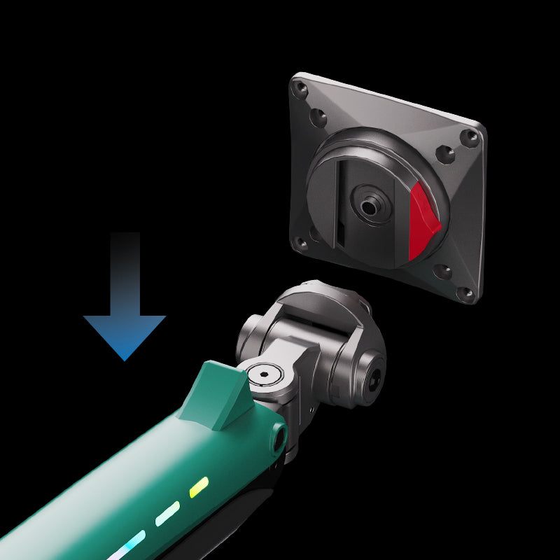 GREEN RGB LIGHT Gaming Monitor Arm for Flat/Ultrawide/Curved Mount k5