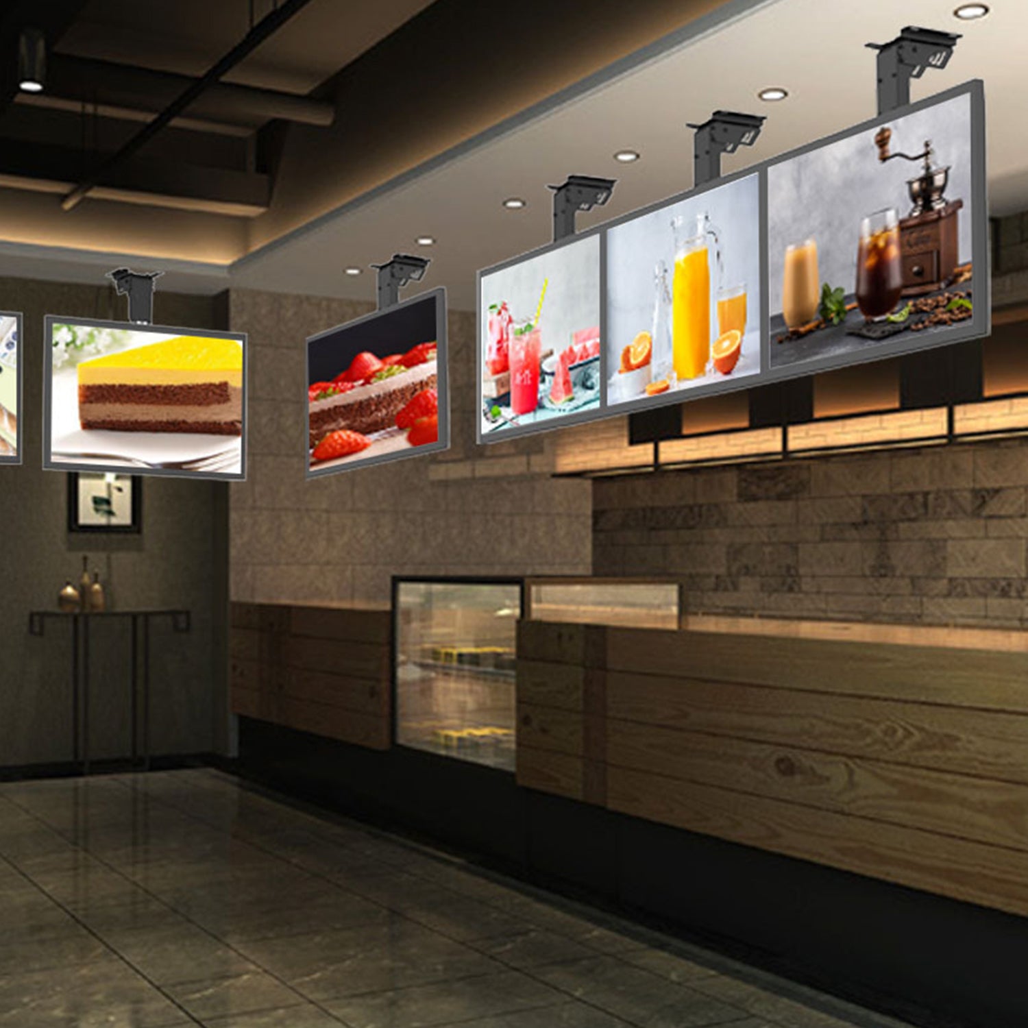 Adjustable Angle Ceiling Tv mount Flat to Vertical CTM1 10-40 inch