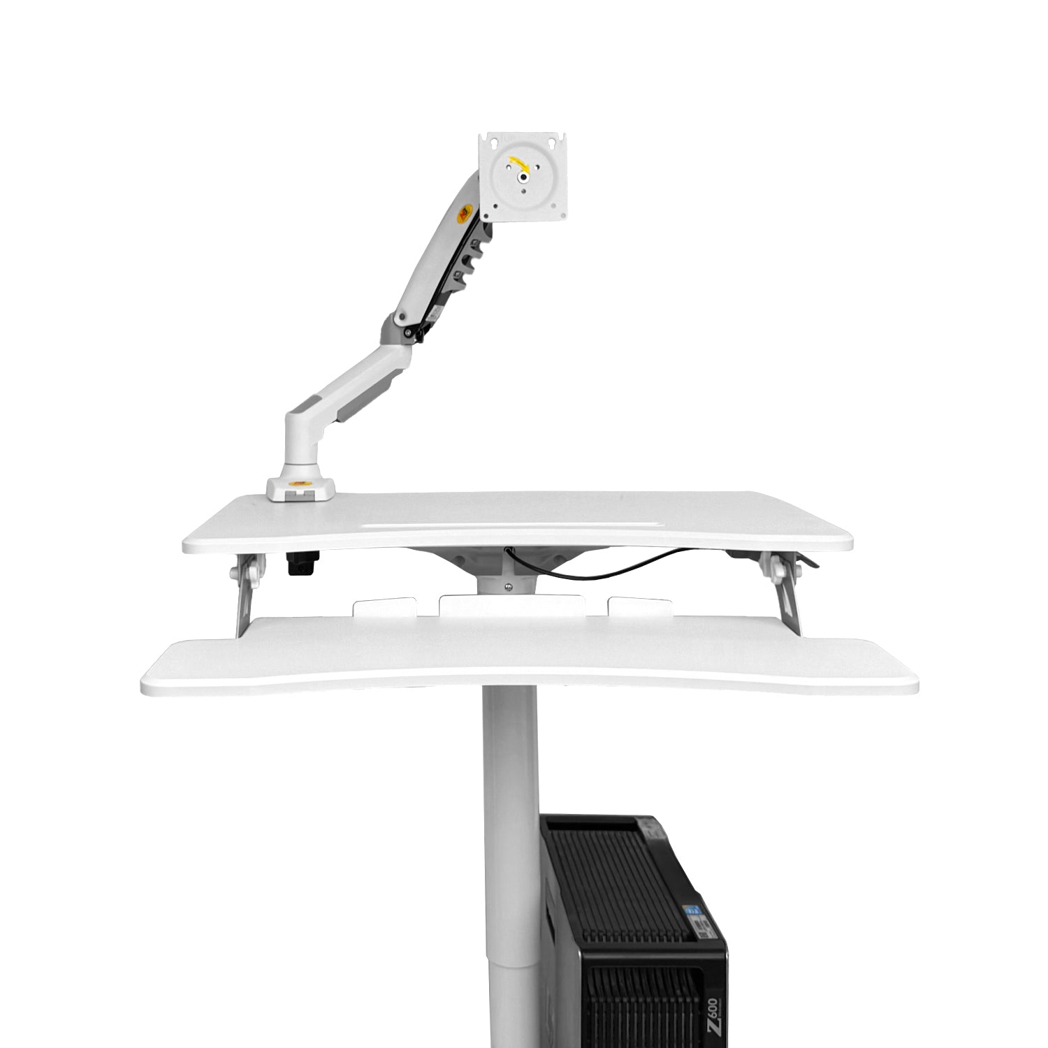 Mobile WHEELY Sit Stand Desk Work Station 710mm FDS108