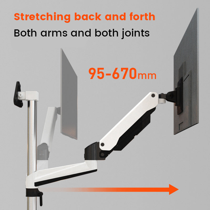 Heavy Duty Industrial Column Wall Mount for Monitor and Keyboard Tray FE210