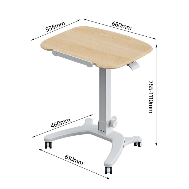 Mobile Work Station WHEELY Sit Stand Desk Foldable Timber Look Desktop 680X535MM FA106lwoow