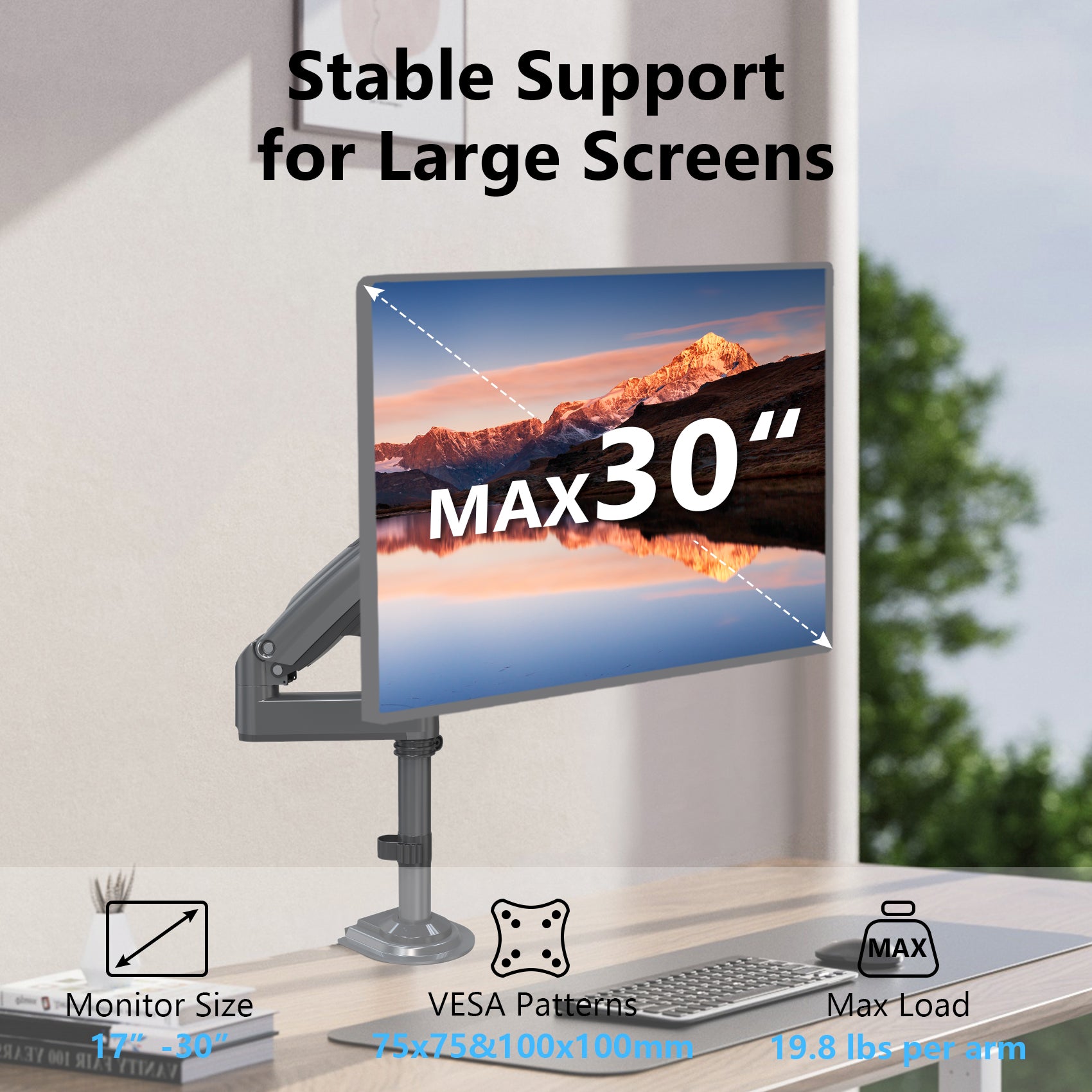 NEW Series NB H100 Desktop Monitor Arm 17" - 30" up to 9kg