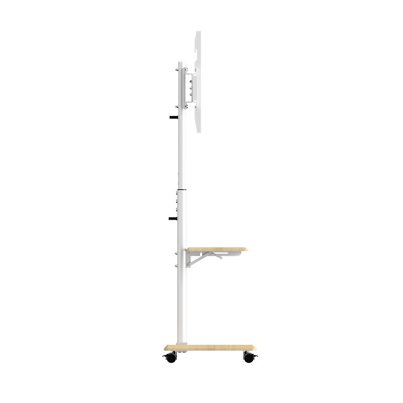 Floor TV Cart with Shelf | Swivel, Height Adjustable, Fits 26-65 Inch TVs, 40kg Capacity XZZDTP-05G