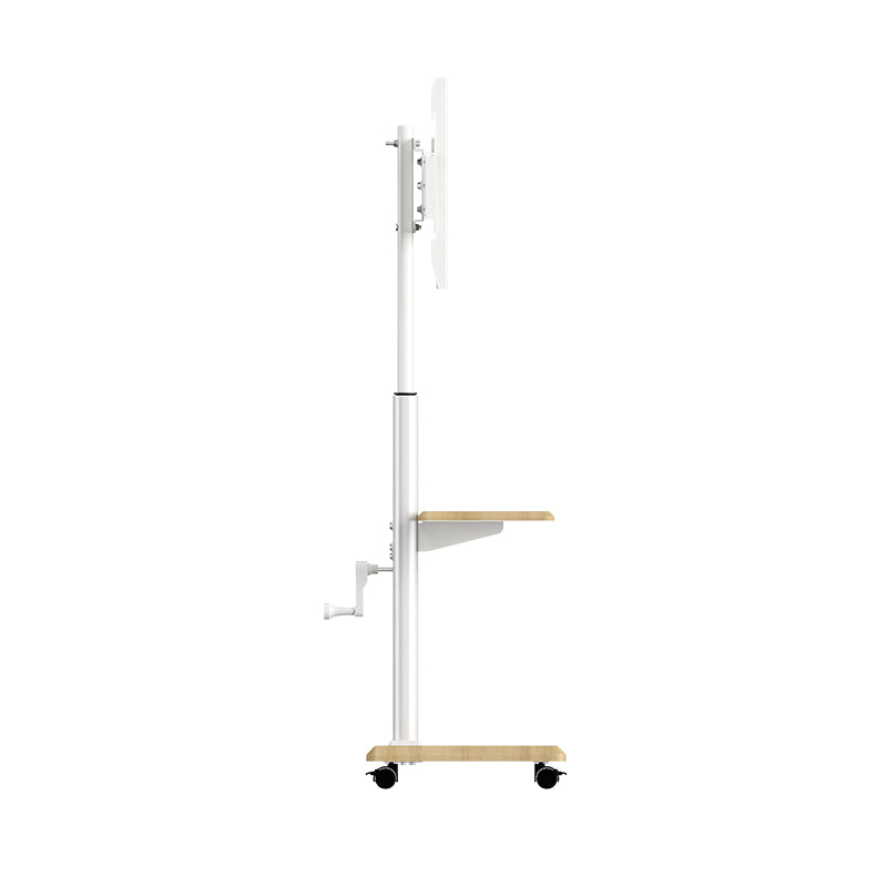 TV Cart with Shelf | Swivel, Height Adjustable, Fits 26-65 Inch TVs 40kg Capacity DZXZSY-05G