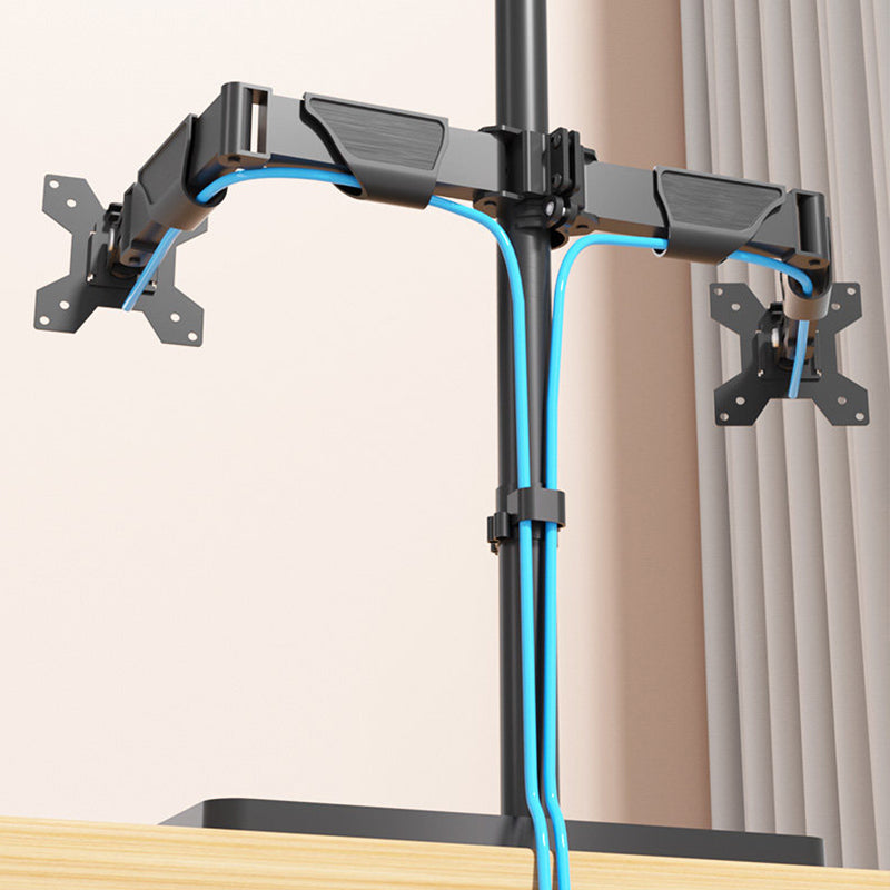 Dual Monitor Stand with Base | Free Standing Monitor Arm for 17-34" Screens