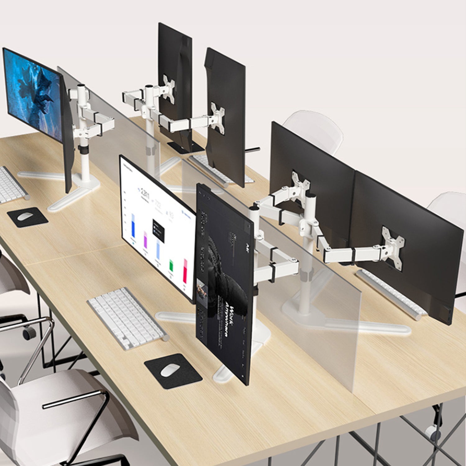 Vbase dual Monitor Desk Mount stand rotation 10 to 32 inch dz18