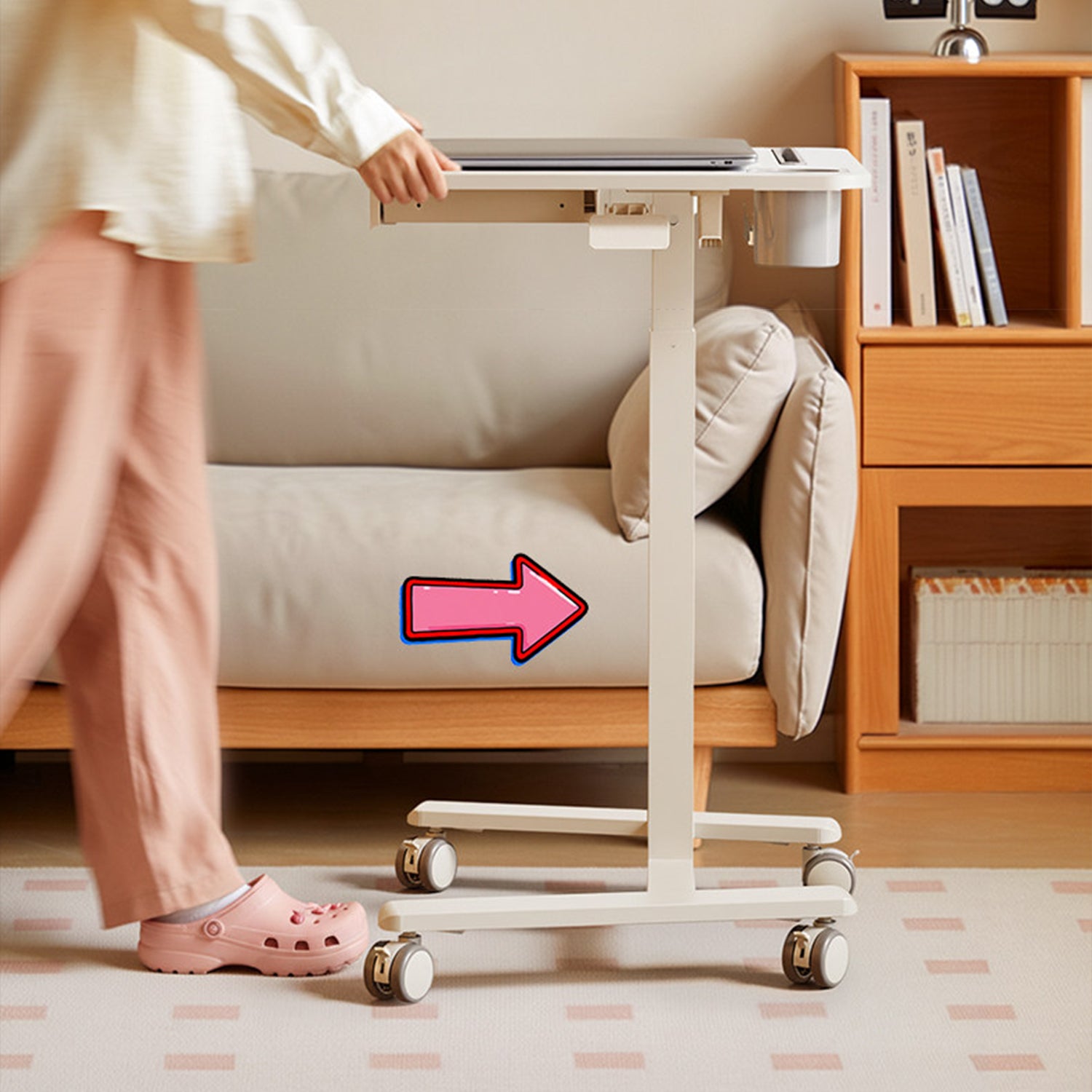 Mobile WHEELY Sit Stand Desk Work Station 600X500MM FA122ww