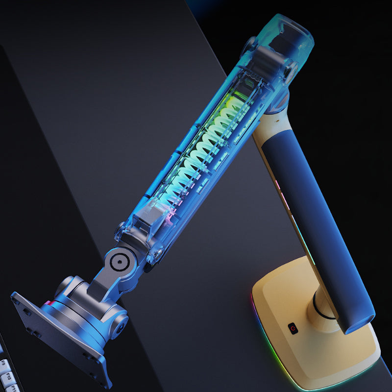 Yellow RGB LIGHT Gaming Monitor Arm for Flat/Ultrawide/Curved Screen D7