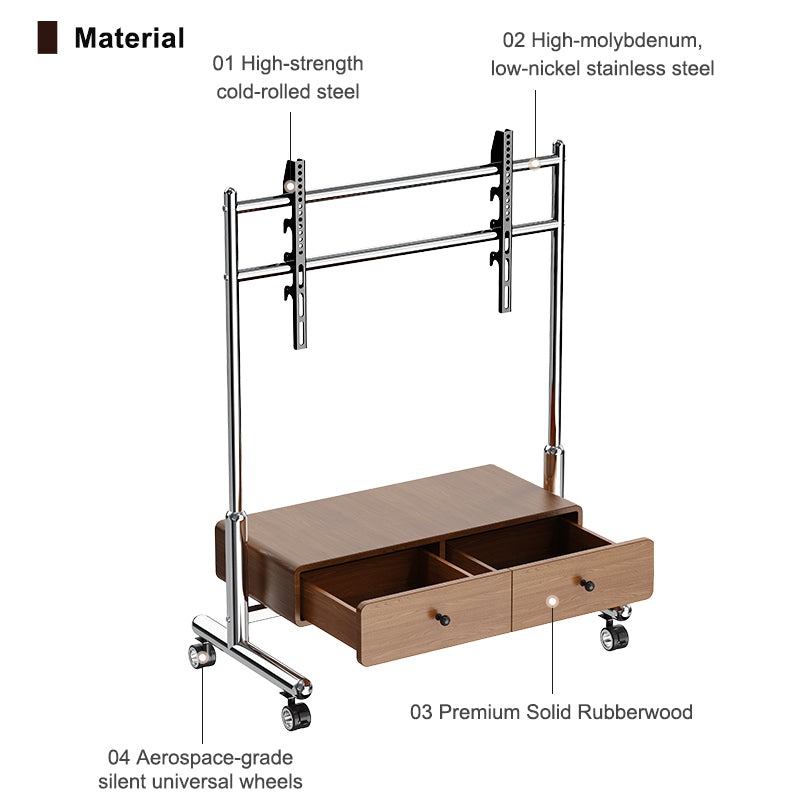 Aura Canvas Pro Mobile Tv Trolley Stand Mount Bracket 32-90" Art-Infused Display