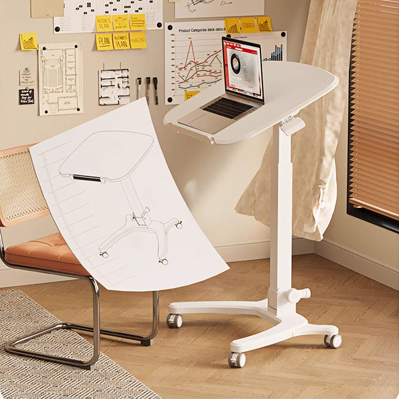Mobile Work Station WHEELY Sit Stand Desk Foldable Timber Look Desktop 680X535MM FA106lwoow