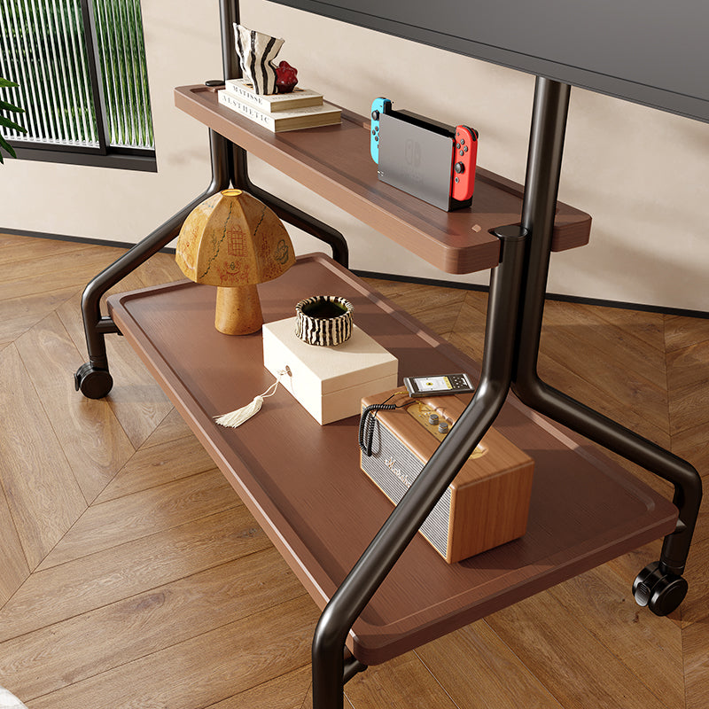 Rolling TV Stand with Storage Shelves for 32-75 Inch TVs