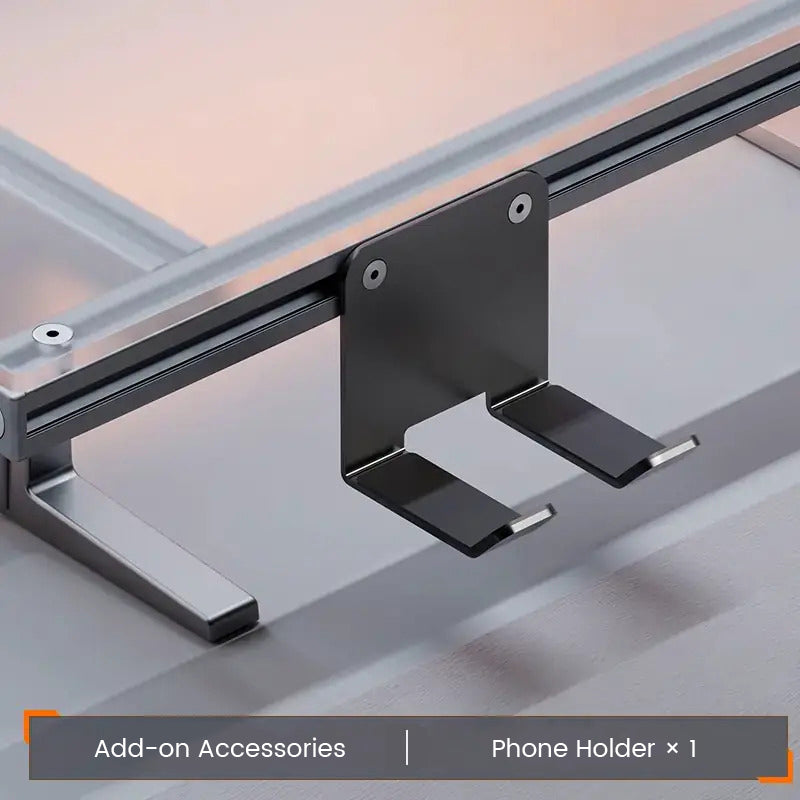 Ergonomic Monitor Riser with RGB Lighting Acrylic Aluminum Height Adjustable Dual Monitor Stand