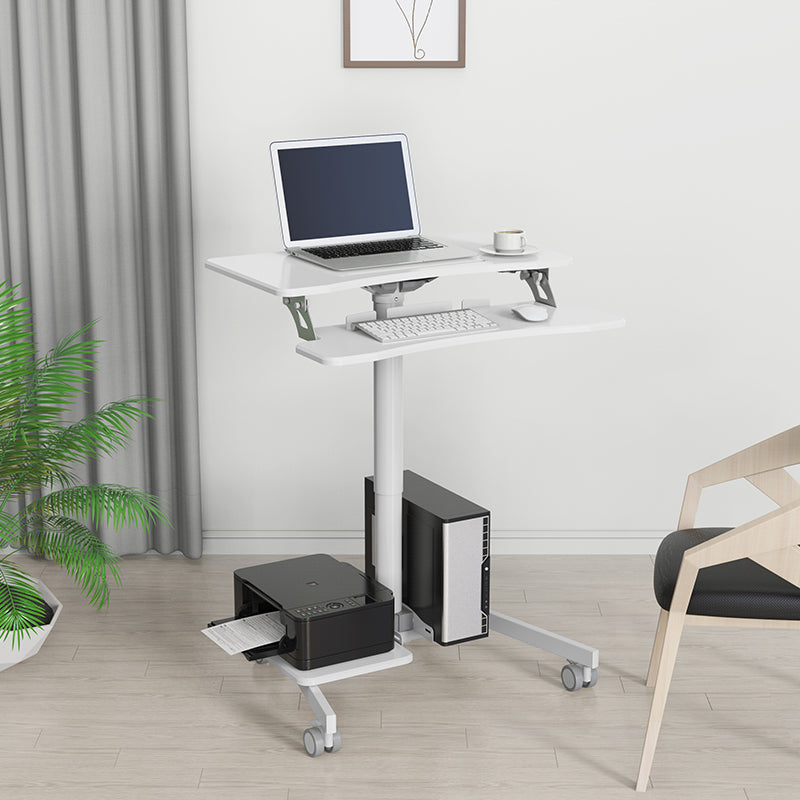Mobile WHEELY Sit Stand Desk Work Station 710mm FDS108