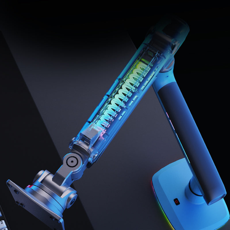 Blue RGB LIGHT Gaming Monitor Arm for Flat/Ultrawide/Curved Screen M7