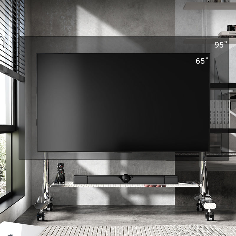 Glowing Large Screen Mobile TV Stand Cart Mount Bracket with LED 60 to 110 inch