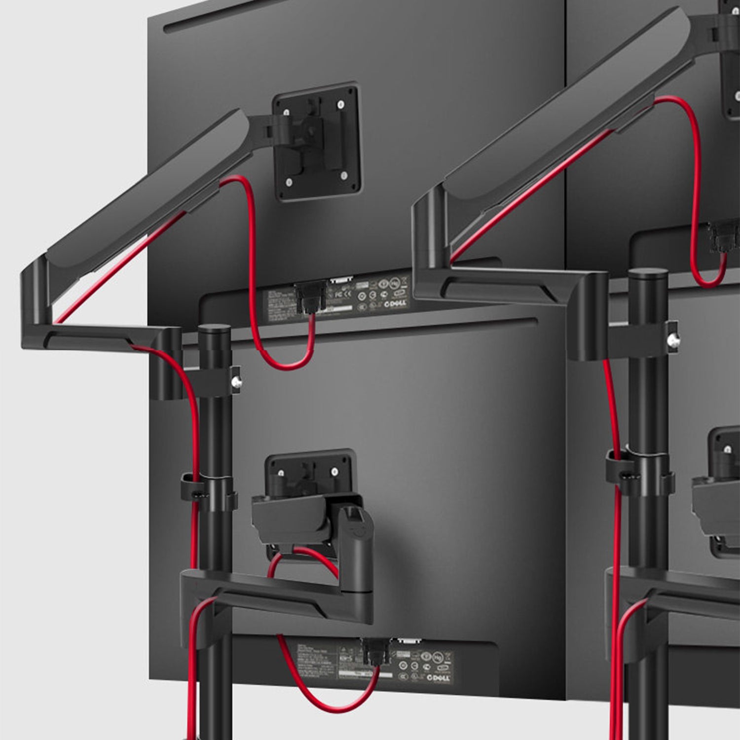 Multiple screen Stand Cart Mount Bracket trolley gas arm metal