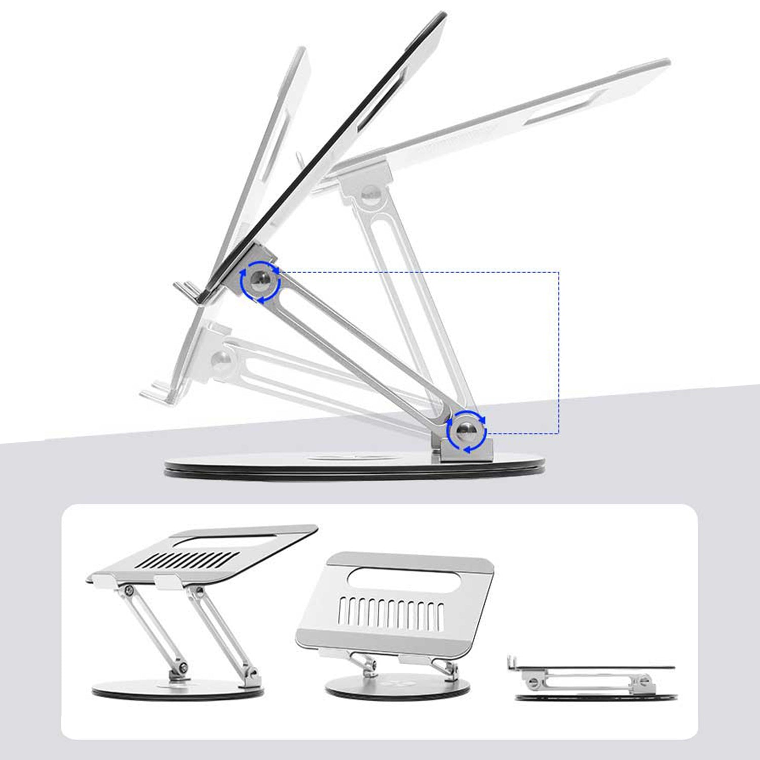 360 Rotating Aluminum Laptop & Tablet Stand T5