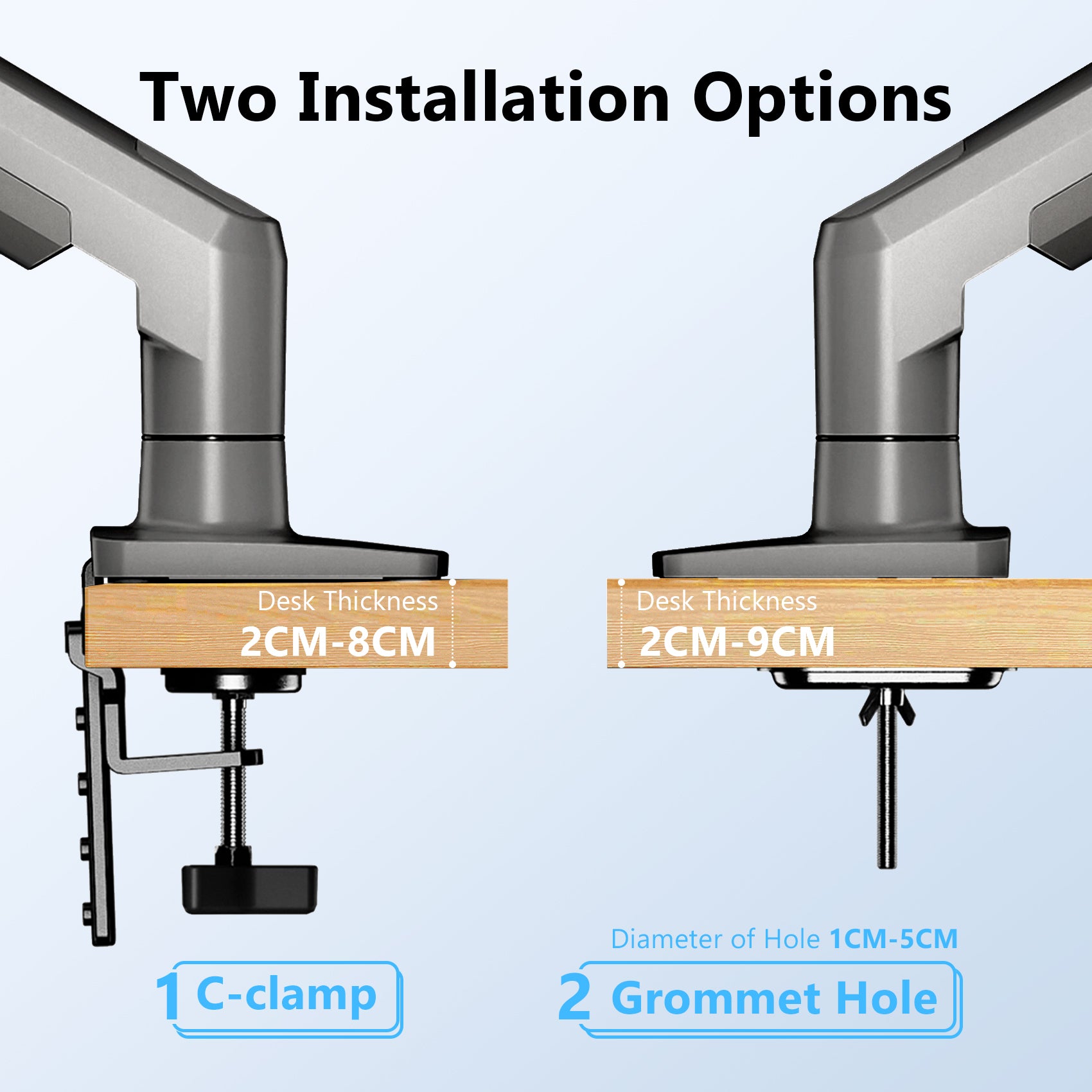 BEST VALUE | ScreenMounts Single Monitor Gas Struts Arm Mount