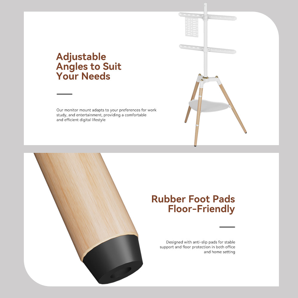 Iron tray style with four-legged beech wood stand Mount Bracket