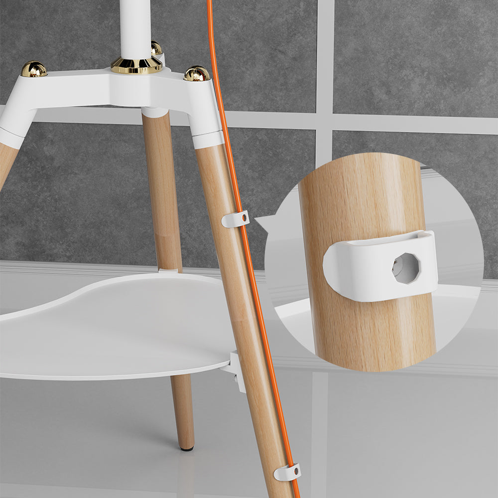 Iron tray style with four-legged beech wood stand Mount Bracket