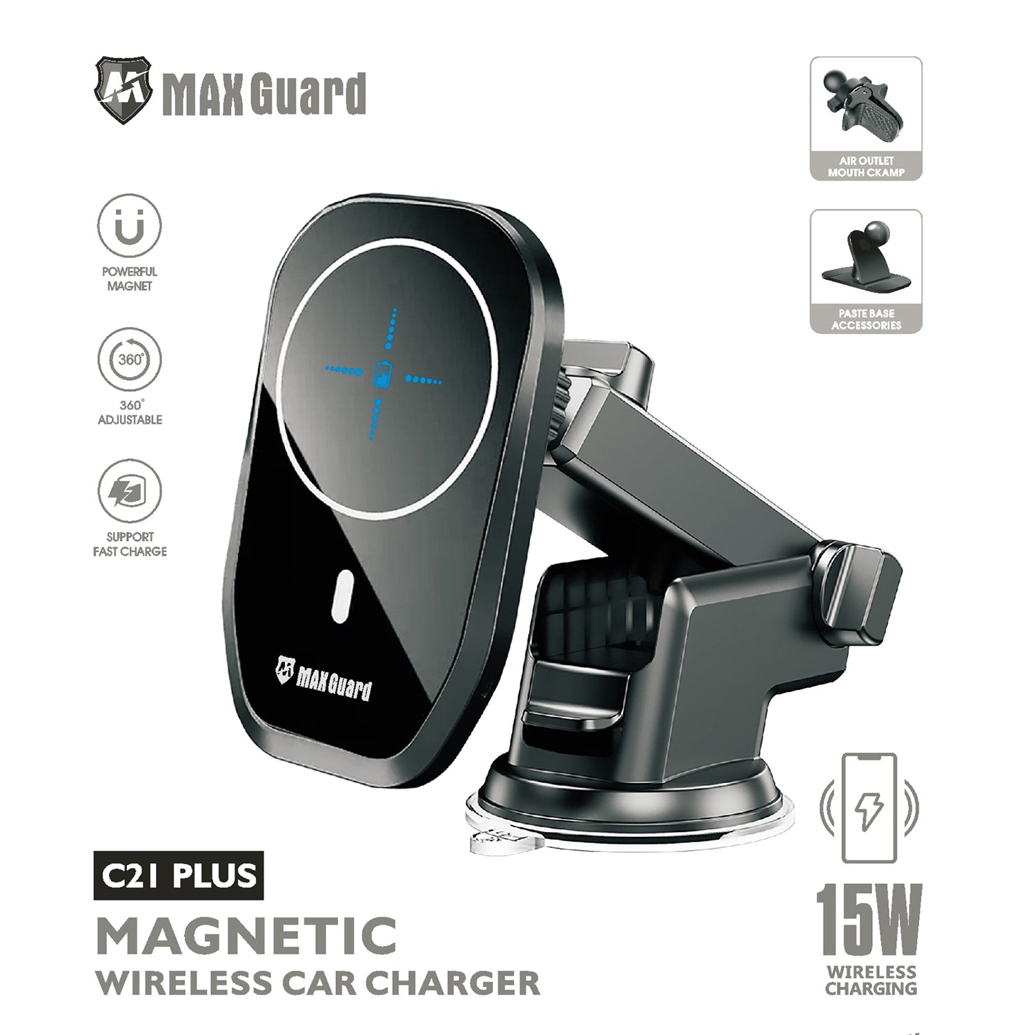 C21 Plus Magnetic Wireless Car Charger