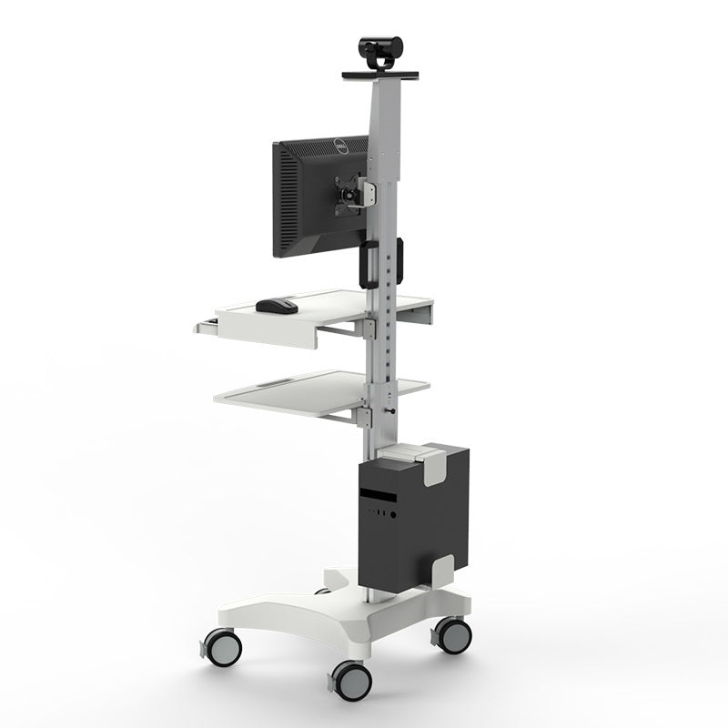 Clinic Mobile Computer Cpu Monitor Cart 1700mm