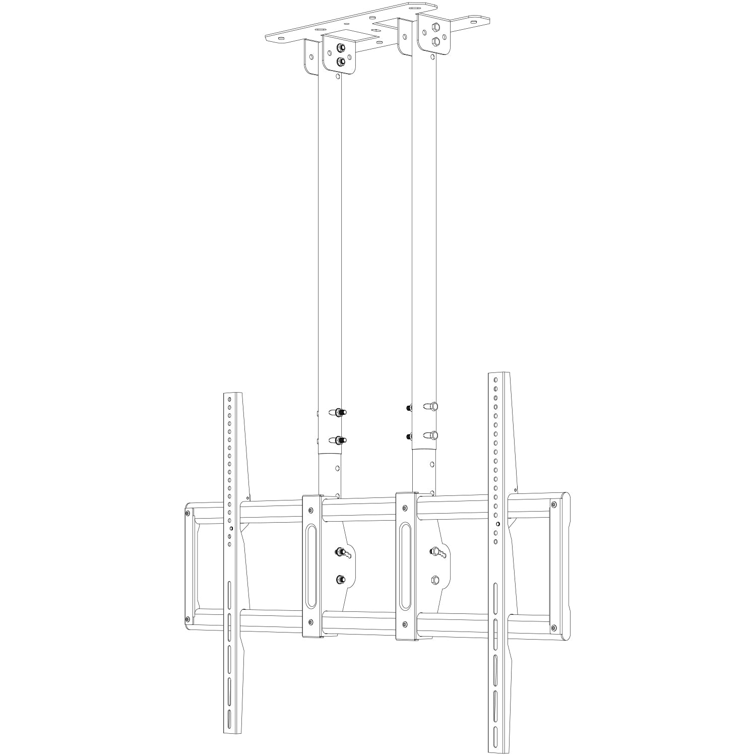 TV Ceiling Mount Commercial Height Adjustable 55"-100" CPLB-BX101
