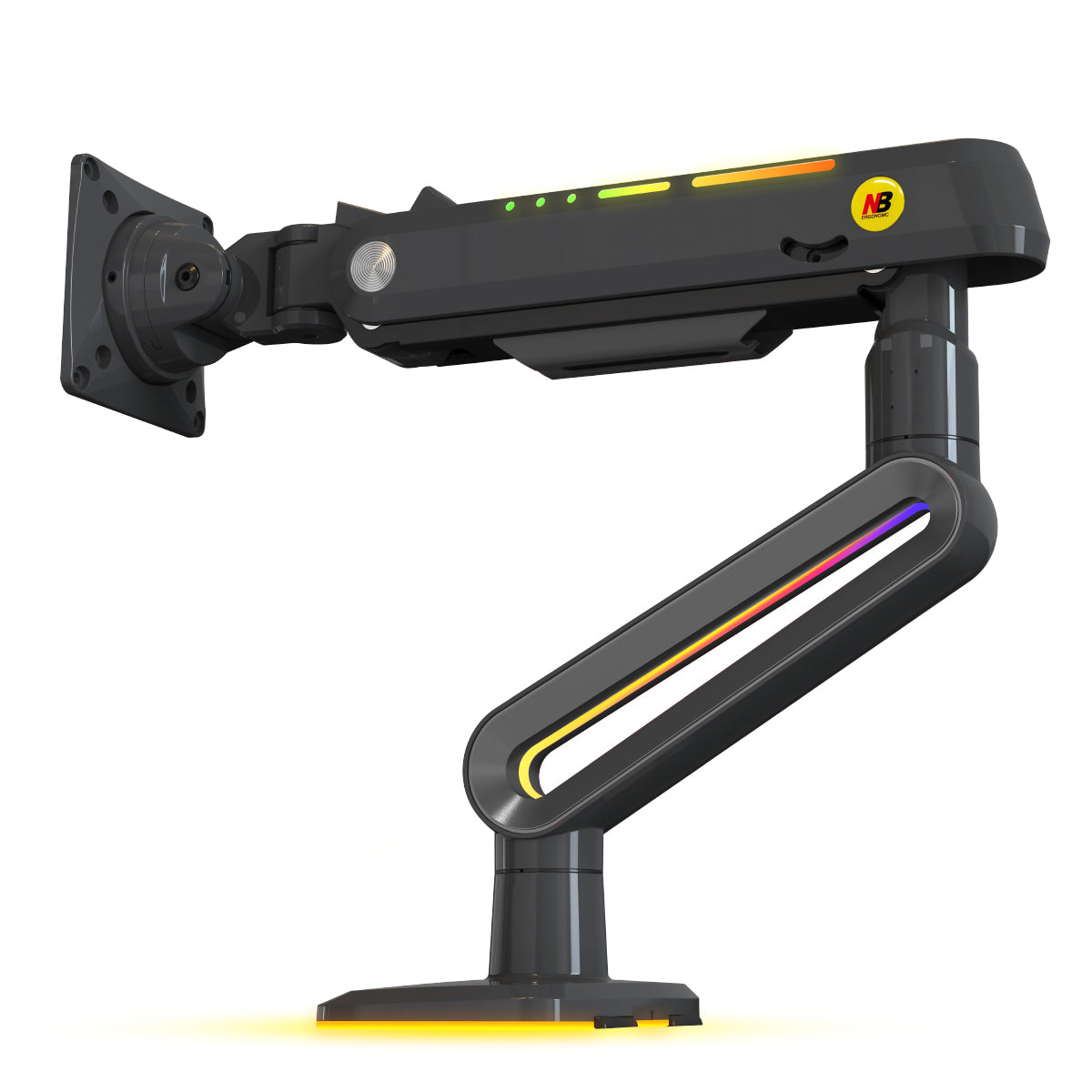 RGB LIGHT Gaming Monitor Arm for Flat/Ultrawide/Curved Screen F6