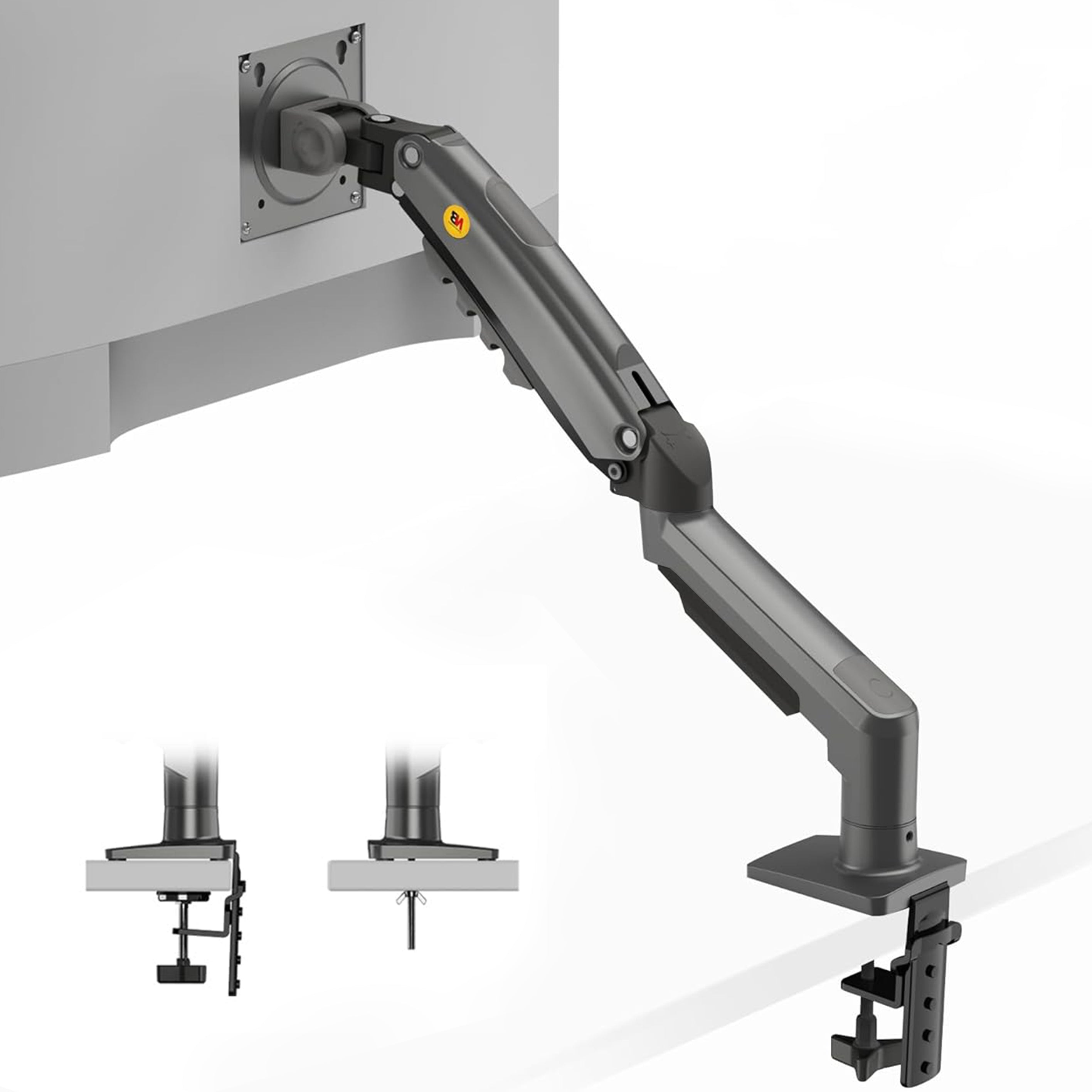 Laptop desk floating mount gas struct