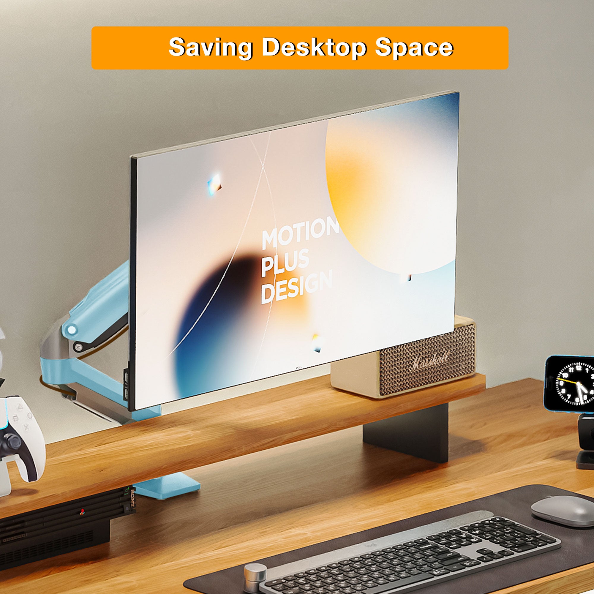 Blue Gas Lift Arm for 17-30" Dual Gaming/Office Use VESA 75/100 F80-XM AU Stock