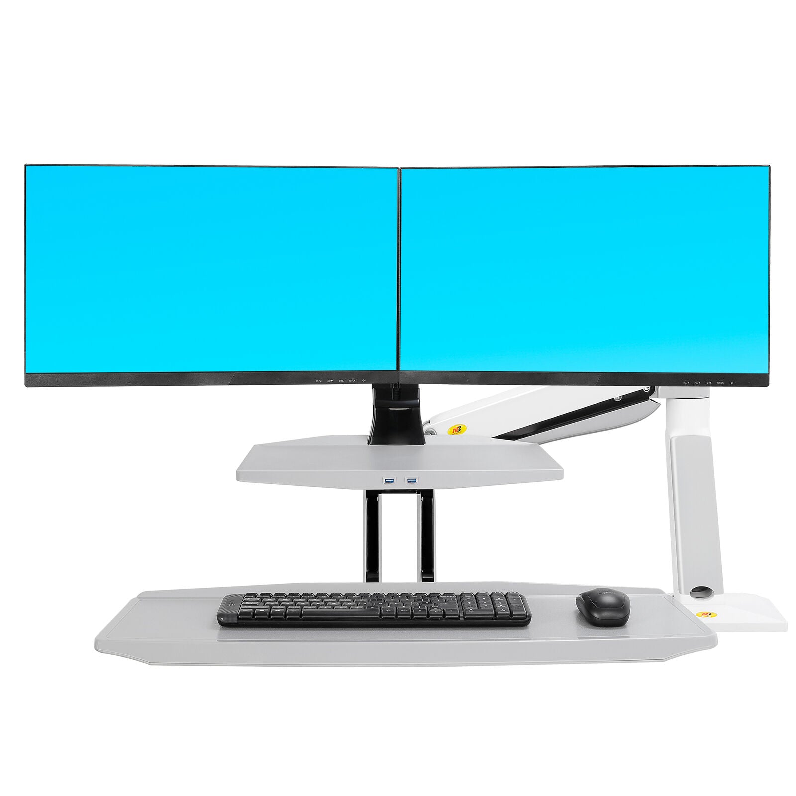 FC55-2 Dual Monitor Sit-Stand Arm Ergonomic Workspace Solution