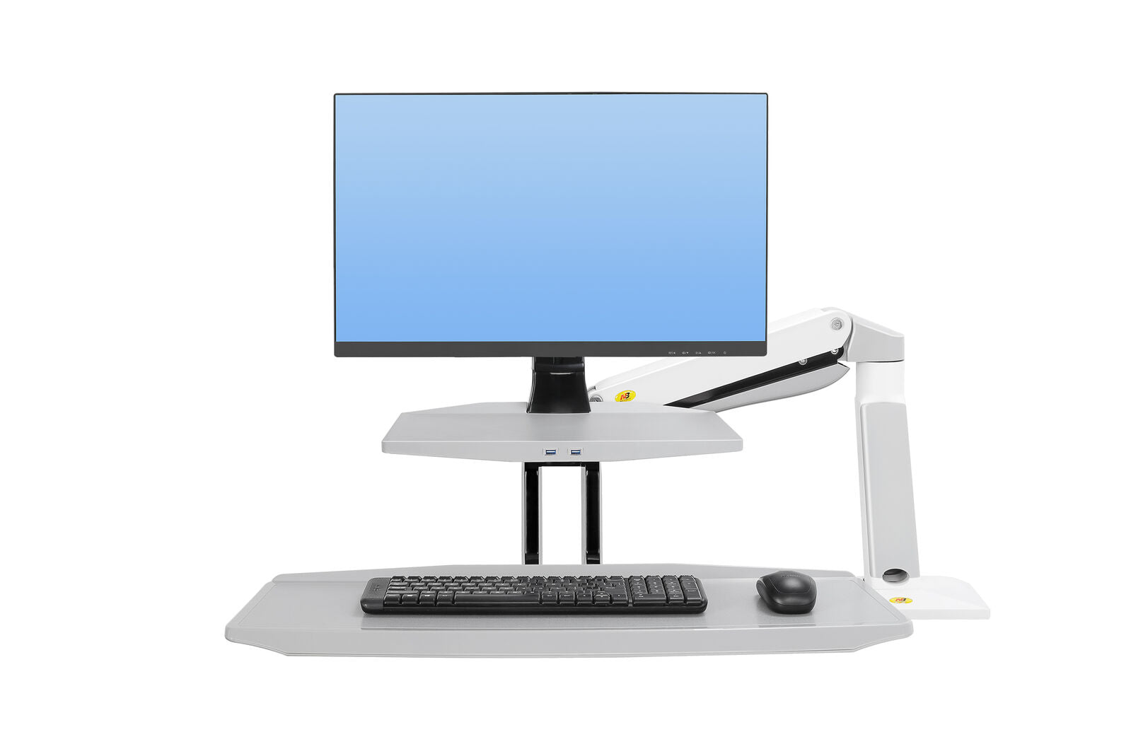 24"-35" FC55-B Sit Stand Desk Dual Screen Mount