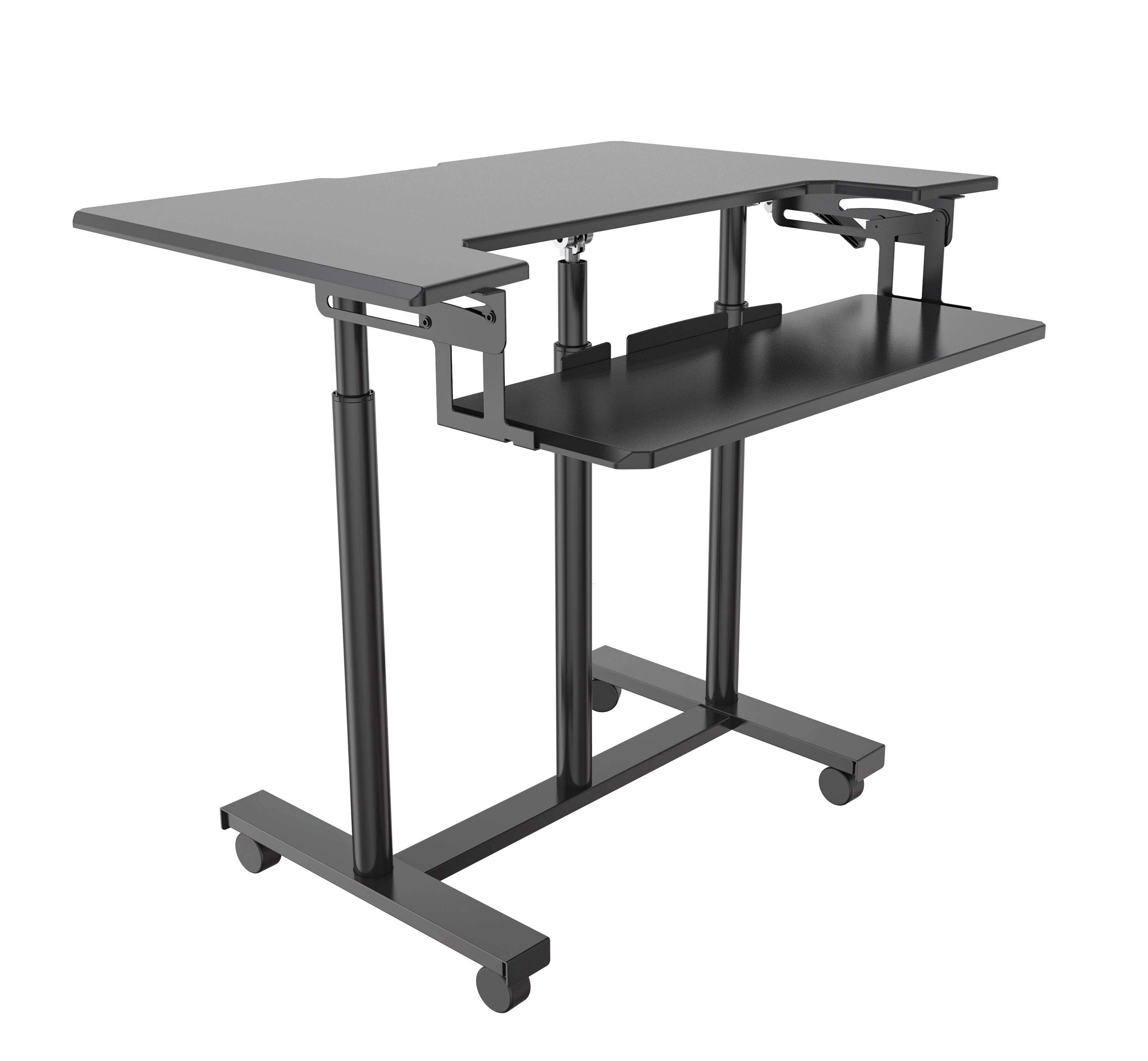 Mobile WHEELY Sit Stand Desk Work Station 899X564MM FDS301