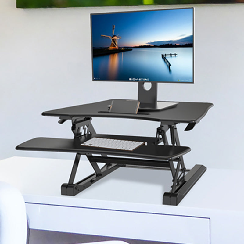 Sit Stand Desk Adjustable Riser Ergonomic Work Station 730x590mm GLD07S