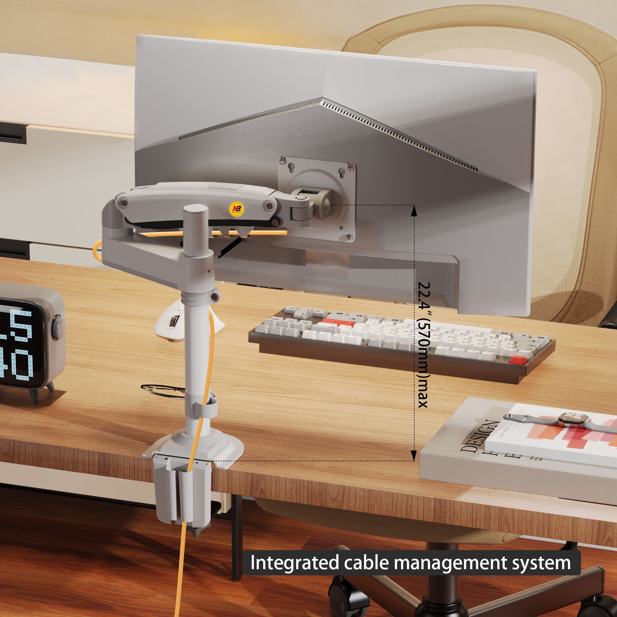 NEW Series NB H100 Desktop Monitor Arm 17" - 30" up to 9kg