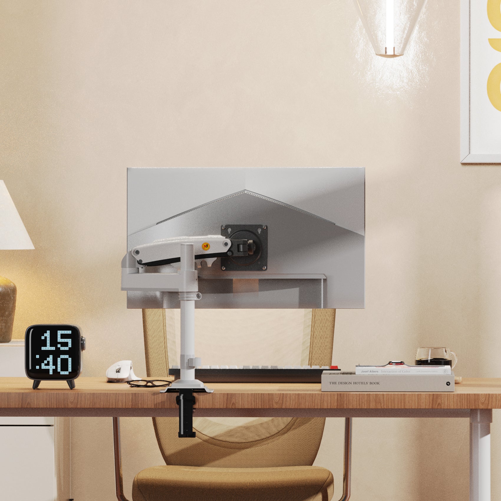 NB Desktop Monitor Pole Mount Gas Strut Arm 17"-30" up to 9 kg H100