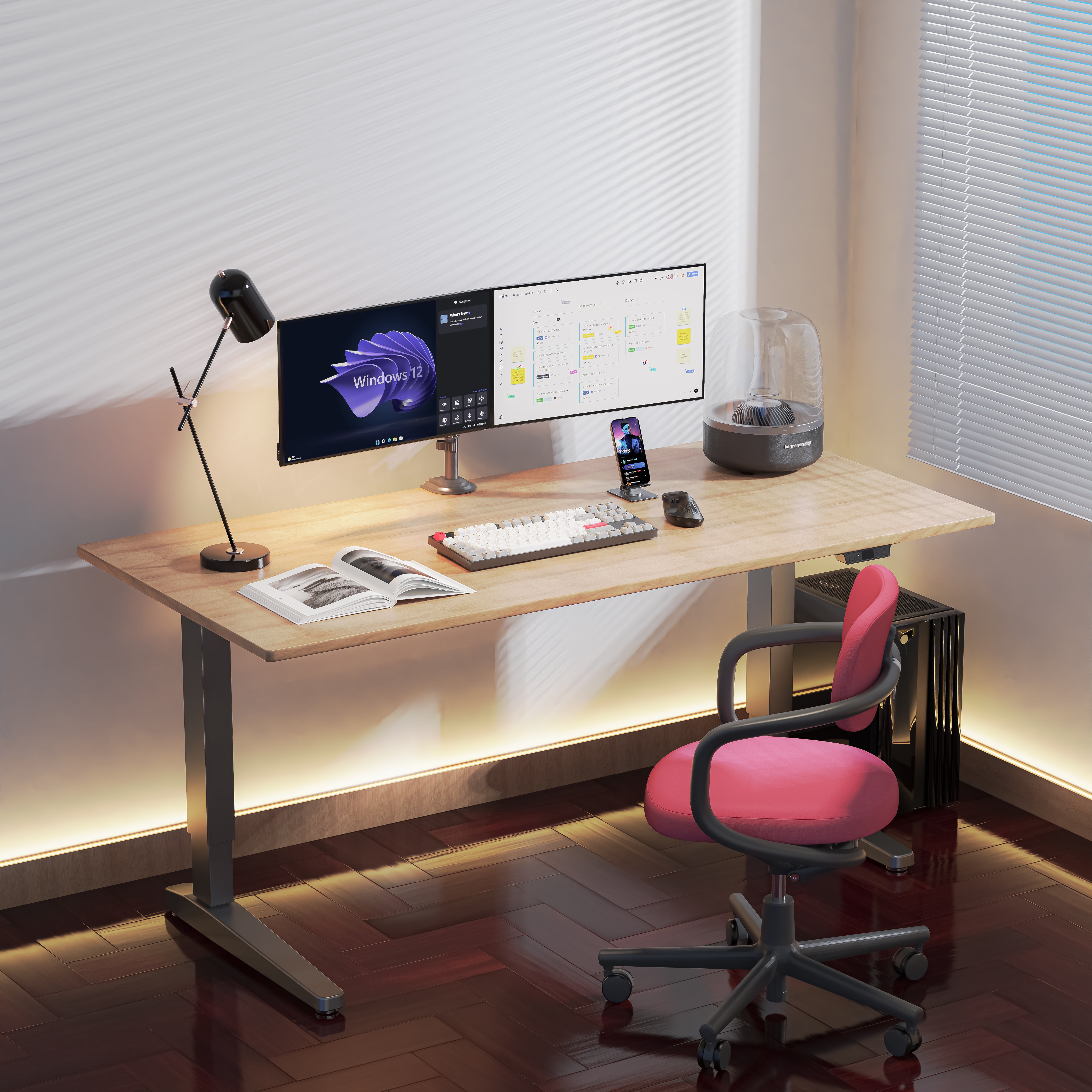 Dual Monitor Arm Ergonomic for Desktops VESA Mount NB-H180