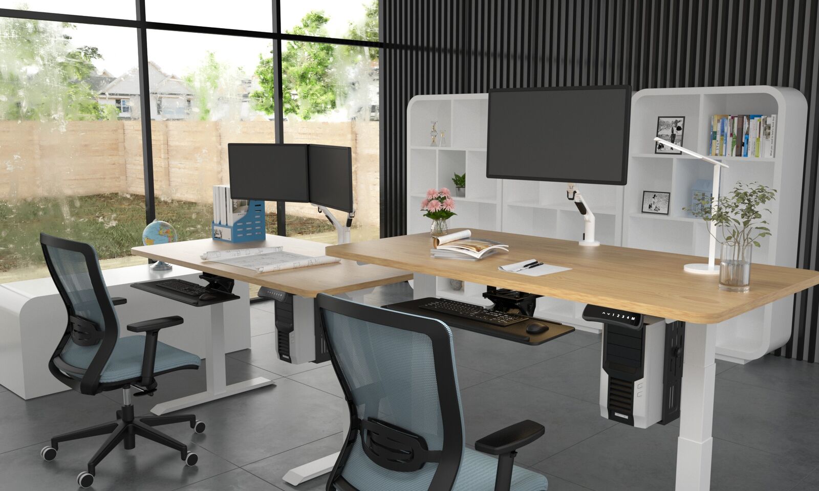 Frame only Dual Motor Electric Sit/Stand Desk Flexi-Desk HA-223