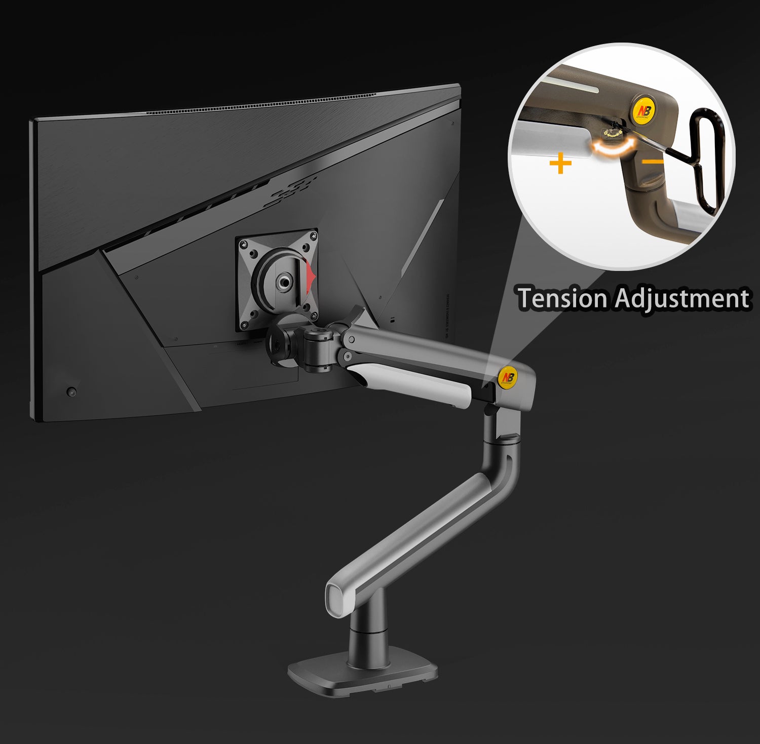 Flat Ultrawide Curved Monitors Bracket Gaming Monitor Arm VESA Mount A5