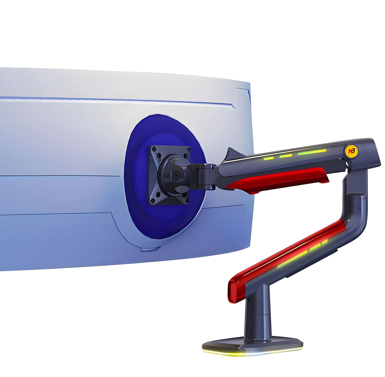 RGB LIGHT Gaming Monitor Arm for Flat/Ultrawide/Curved Screen L50