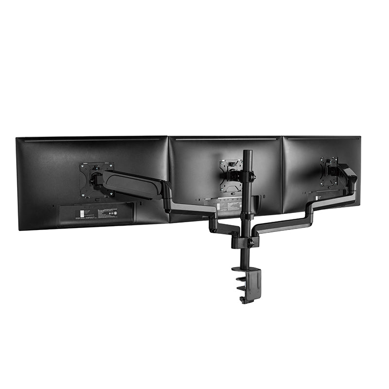 Pole Mounted Gas Spring Monitor Arms 3 Screens