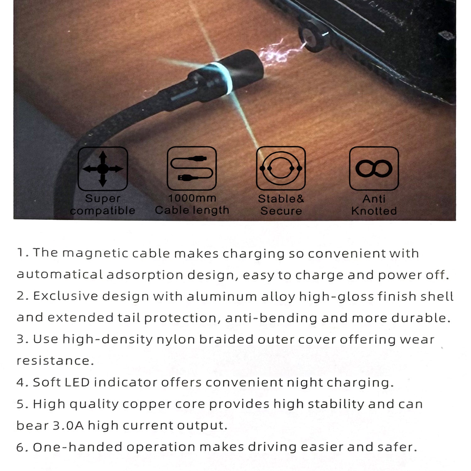 IPHONE LIGHTNING MAGNETIC CABLE 3A