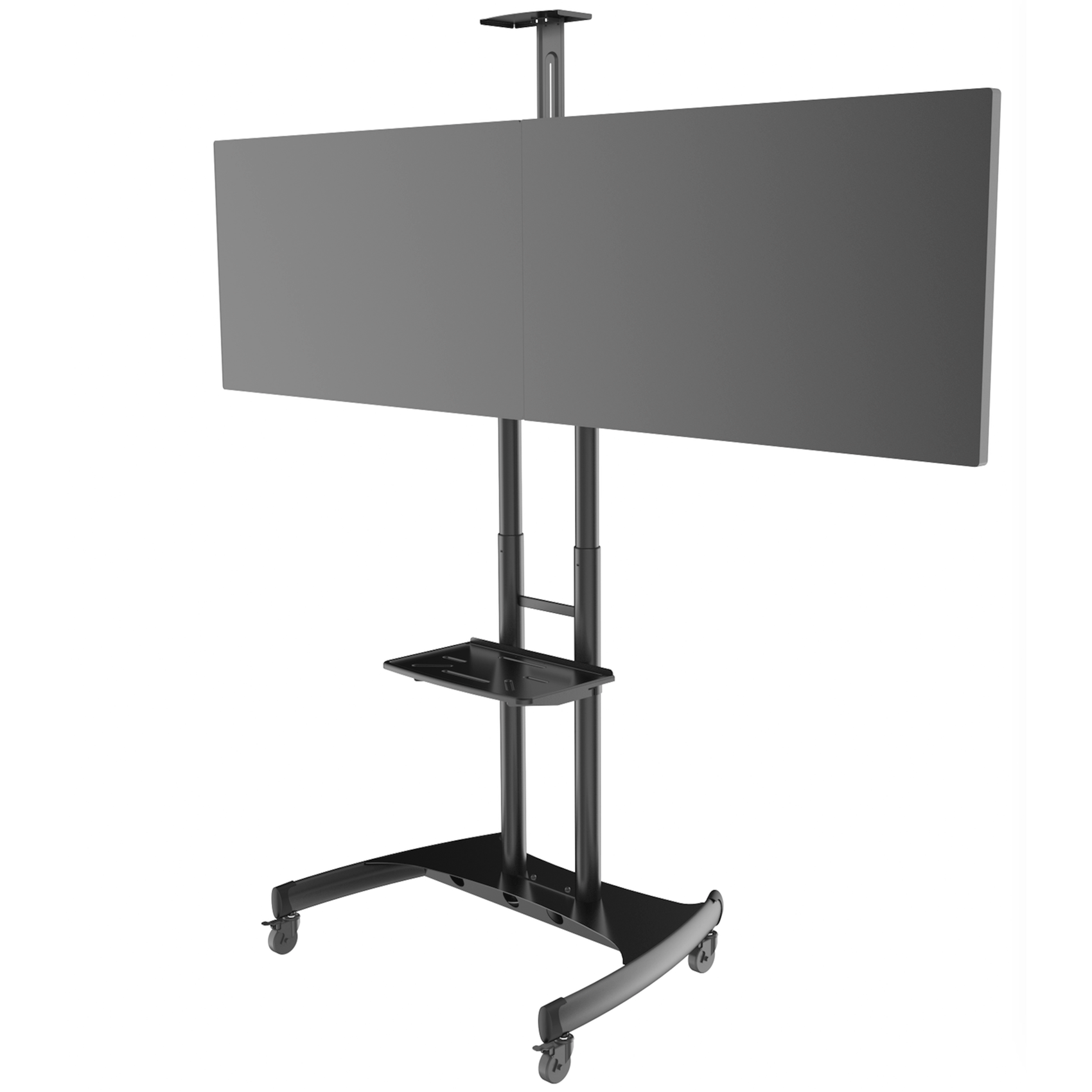 Dual tv dispaly stand on wheels 44-55 inch mc386