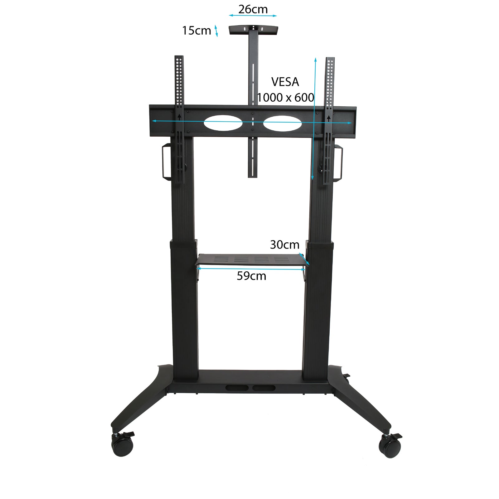 NEW Heavy Duty Mobile TV Stand MT-100 Premium strength stand - Black