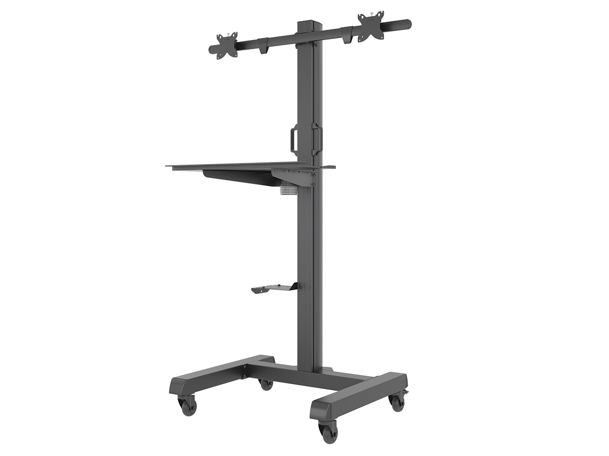 Mobile Computer Trolley – Single & Dual Monitor Mounts | MTESF01-MTEPT12