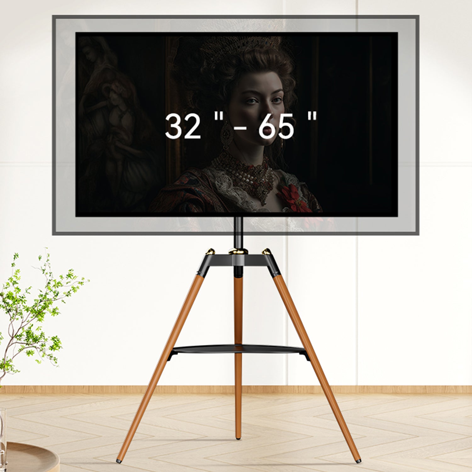 Iron tray style with four-legged beech wood stand Mount Bracket