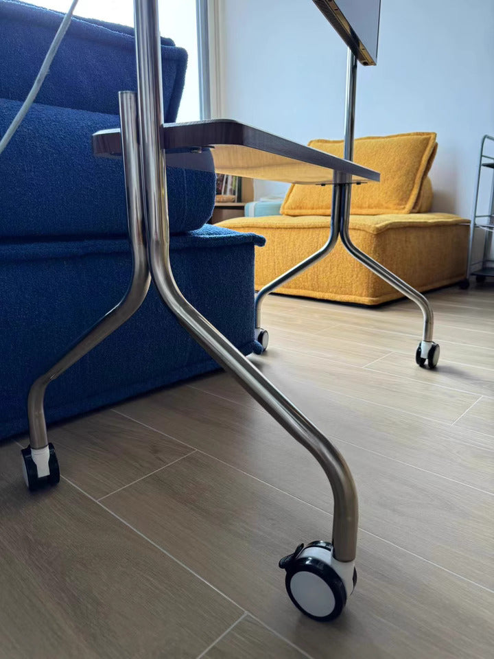 Studio One TV TROLLEY stand Mount Bracket Stainless Steel with Shelf 32 to 65 inch