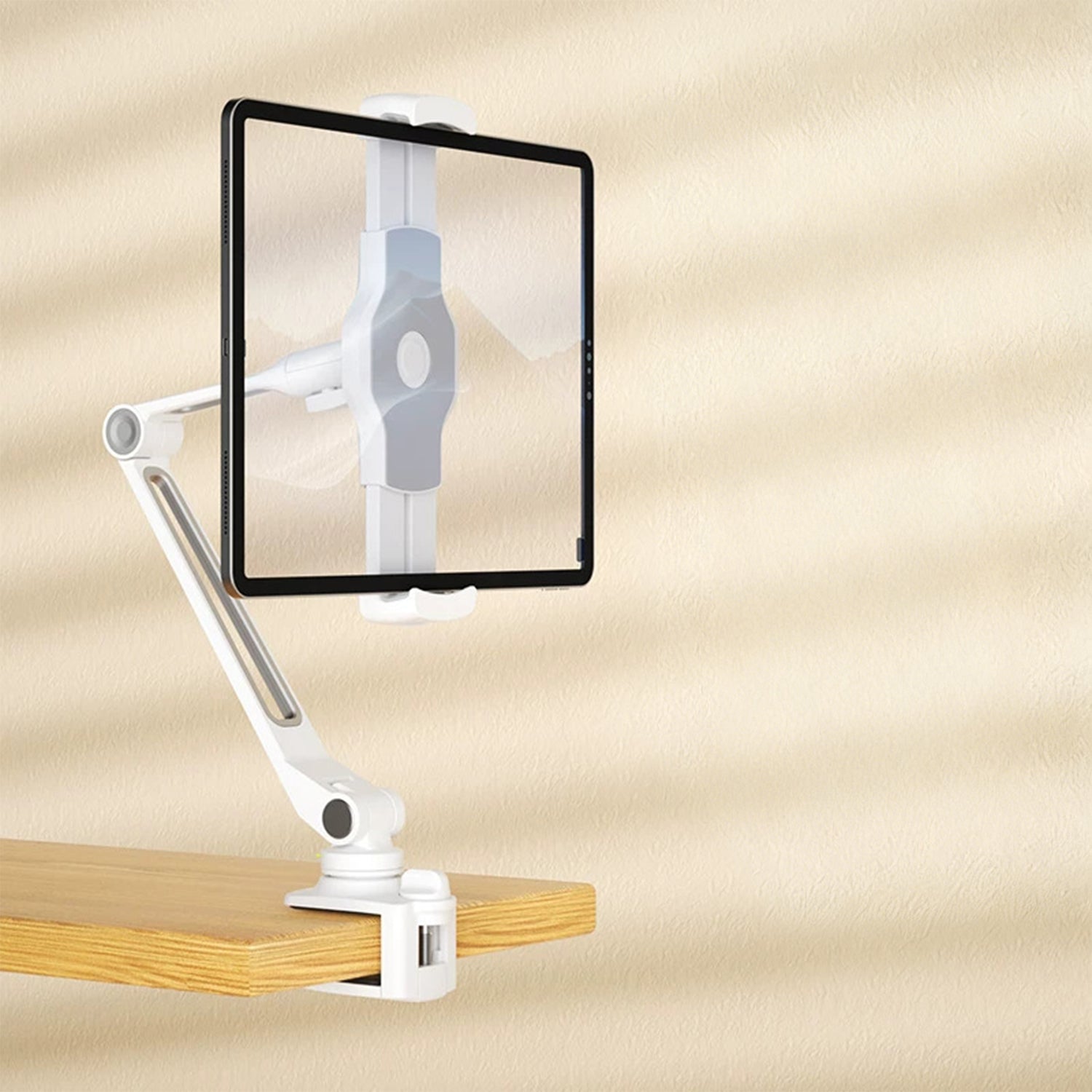 White Clamp-On Quick-Release Tablet & Phone Stand LD-205W